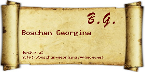 Boschan Georgina névjegykártya